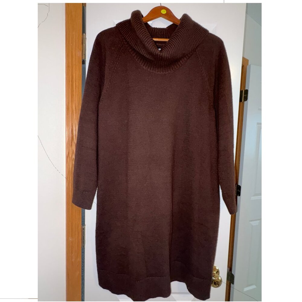 Land's End Cowl Neck Sweater Dress - Size 1X